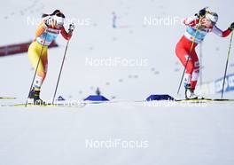 28.02.2021, Oberstdorf, Germany (GER): Dinigeer Yilamujiang (CHN), Monika Skinder (POL), (l-r)  - FIS nordic world ski championships cross-country, team sprint, Oberstdorf (GER). www.nordicfocus.com. © Modica/NordicFocus. Every downloaded picture is fee-liable.