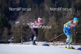 28.02.2021, Oberstdorf, Germany (GER): Lisa Unterweger (AUT), Maryna Antsybor (UKR), (l-r)  - FIS nordic world ski championships cross-country, team sprint, Oberstdorf (GER). www.nordicfocus.com. © Modica/NordicFocus. Every downloaded picture is fee-liable.