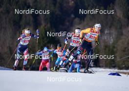 28.02.2021, Oberstdorf, Germany (GER): Rosie Brennan (USA), Katerina Razymova (CZE), Victoria Carl (GER), (l-r)  - FIS nordic world ski championships cross-country, team sprint, Oberstdorf (GER). www.nordicfocus.com. © Thibaut/NordicFocus. Every downloaded picture is fee-liable.