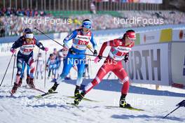 28.02.2021, Oberstdorf, Germany (GER): Rosie Brennan (USA), Eva Urevc (SLO), Yulia Stupak (RSF), (l-r)  - FIS nordic world ski championships cross-country, team sprint, Oberstdorf (GER). www.nordicfocus.com. © Thibaut/NordicFocus. Every downloaded picture is fee-liable.