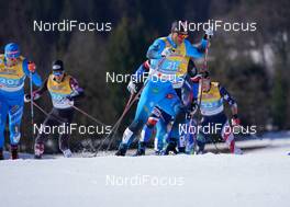 28.02.2021, Oberstdorf, Germany (GER): Federico Pellegrino (ITA), Richard Jouve (FRA), (l-r)  - FIS nordic world ski championships cross-country, team sprint, Oberstdorf (GER). www.nordicfocus.com. © Thibaut/NordicFocus. Every downloaded picture is fee-liable.