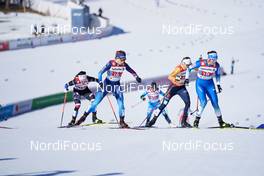 28.02.2021, Oberstdorf, Germany (GER): Katerina Razymova (CZE), Laurien Van Der Graaff (SUI), Victoria Carl (GER), Eva Urevc (SLO), (l-r)  - FIS nordic world ski championships cross-country, team sprint, Oberstdorf (GER). www.nordicfocus.com. © Thibaut/NordicFocus. Every downloaded picture is fee-liable.