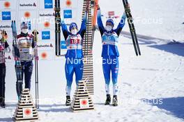 28.02.2021, Oberstdorf, Germany (GER): Eva Urevc (SLO), Anamarija Lampic (SLO), (l-r)  - FIS nordic world ski championships cross-country, team sprint, Oberstdorf (GER). www.nordicfocus.com. © Thibaut/NordicFocus. Every downloaded picture is fee-liable.