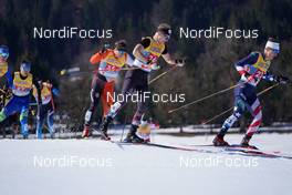 28.02.2021, Oberstdorf, Germany (GER): Modestas Vaiciulis (LTU), Mika Vermeulen (AUT), Gus Schumacher (USA), (l-r)  - FIS nordic world ski championships cross-country, team sprint, Oberstdorf (GER). www.nordicfocus.com. © Thibaut/NordicFocus. Every downloaded picture is fee-liable.