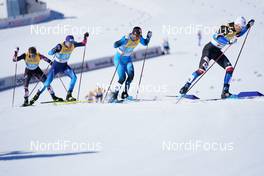 28.02.2021, Oberstdorf, Germany (GER): Roman Furger (SUI), Richard Jouve (FRA), Michal Novak (CZE), (l-r)  - FIS nordic world ski championships cross-country, team sprint, Oberstdorf (GER). www.nordicfocus.com. © Thibaut/NordicFocus. Every downloaded picture is fee-liable.