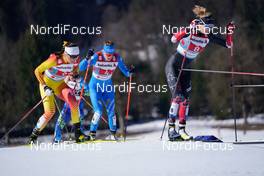 28.02.2021, Oberstdorf, Germany (GER): Bayani Jialin (CHN), Lucia Scardoni (ITA), Dahria Beatty (CAN), (l-r)  - FIS nordic world ski championships cross-country, team sprint, Oberstdorf (GER). www.nordicfocus.com. © Modica/NordicFocus. Every downloaded picture is fee-liable.