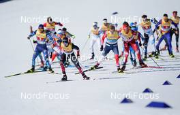 28.02.2021, Oberstdorf, Germany (GER): Ristomatti Hakola (FIN), Petrica Hogiu (ROU), Erik Valnes (NOR), Alexander Bolshunov (RSF), (l-r)  - FIS nordic world ski championships cross-country, team sprint, Oberstdorf (GER). www.nordicfocus.com. © Modica/NordicFocus. Every downloaded picture is fee-liable.