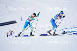 28.02.2021, Oberstdorf, Germany (GER): Dmytro Drahun (UKR), Vili Crv (SLO), (l-r)  - FIS nordic world ski championships cross-country, team sprint, Oberstdorf (GER). www.nordicfocus.com. © Modica/NordicFocus. Every downloaded picture is fee-liable.