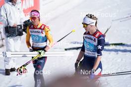 28.02.2021, Oberstdorf, Germany (GER): Sofie Krehl (GER), Sadie Maubet Bjornsen (USA), (l-r)  - FIS nordic world ski championships cross-country, team sprint, Oberstdorf (GER). www.nordicfocus.com. © Thibaut/NordicFocus. Every downloaded picture is fee-liable.