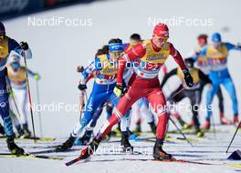 28.02.2021, Oberstdorf, Germany (GER): Alexander Bolshunov (RSF) - FIS nordic world ski championships cross-country, team sprint, Oberstdorf (GER). www.nordicfocus.com. © Modica/NordicFocus. Every downloaded picture is fee-liable.