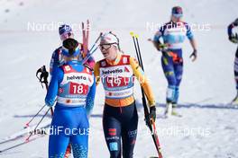 28.02.2021, Oberstdorf, Germany (GER): Eva Urevc (SLO), Victoria Carl (GER), (l-r)  - FIS nordic world ski championships cross-country, team sprint, Oberstdorf (GER). www.nordicfocus.com. © Thibaut/NordicFocus. Every downloaded picture is fee-liable.