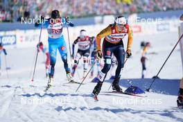 28.02.2021, Oberstdorf, Germany (GER): Flora Dolci (FRA), Victoria Carl (GER), (l-r)  - FIS nordic world ski championships cross-country, team sprint, Oberstdorf (GER). www.nordicfocus.com. © Thibaut/NordicFocus. Every downloaded picture is fee-liable.