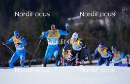28.02.2021, Oberstdorf, Germany (GER): Federico Pellegrino (ITA), Richard Jouve (FRA), Michal Novak (CZE), (l-r)  - FIS nordic world ski championships cross-country, team sprint, Oberstdorf (GER). www.nordicfocus.com. © Thibaut/NordicFocus. Every downloaded picture is fee-liable.
