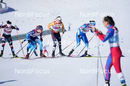 28.02.2021, Oberstdorf, Germany (GER): Katerina Razymova (CZE), Laurien Van Der Graaff (SUI), Victoria Carl (GER), Eva Urevc (SLO), (l-r)  - FIS nordic world ski championships cross-country, team sprint, Oberstdorf (GER). www.nordicfocus.com. © Thibaut/NordicFocus. Every downloaded picture is fee-liable.