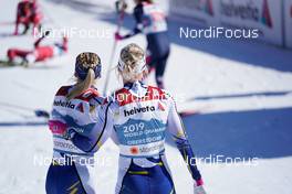 28.02.2021, Oberstdorf, Germany (GER): Maja Dahlqvist (SWE), Jonna Sundling (SWE), (l-r)  - FIS nordic world ski championships cross-country, team sprint, Oberstdorf (GER). www.nordicfocus.com. © Thibaut/NordicFocus. Every downloaded picture is fee-liable.