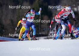 28.02.2021, Oberstdorf, Germany (GER): Krista Parmakoski (FIN), Izabela Marcisz (POL), (l-r)  - FIS nordic world ski championships cross-country, team sprint, Oberstdorf (GER). www.nordicfocus.com. © Modica/NordicFocus. Every downloaded picture is fee-liable.