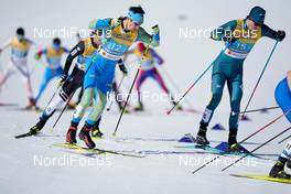 28.02.2021, Oberstdorf, Germany (GER): Ruslan Perekhoda (UKR), Seve De Campo (AUS), (l-r)  - FIS nordic world ski championships cross-country, team sprint, Oberstdorf (GER). www.nordicfocus.com. © Modica/NordicFocus. Every downloaded picture is fee-liable.