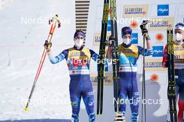 28.02.2021, Oberstdorf, Germany (GER): Ristomatti Hakola (FIN), Joni Maki (FIN), (l-r)  - FIS nordic world ski championships cross-country, team sprint, Oberstdorf (GER). www.nordicfocus.com. © Thibaut/NordicFocus. Every downloaded picture is fee-liable.