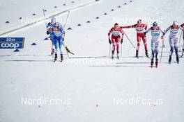 28.02.2021, Oberstdorf, Germany (GER): Eva Urevc (SLO), Anamarija Lampic (SLO), Natalia Nepryaeva (RSF), Yulia Stupak (RSF), Jonna Sundling (SWE), Maja Dahlqvist (SWE), (l-r)  - FIS nordic world ski championships cross-country, team sprint, Oberstdorf (GER). www.nordicfocus.com. © Thibaut/NordicFocus. Every downloaded picture is fee-liable.