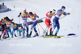 28.02.2021, Oberstdorf, Germany (GER): Antoine Cyr (CAN), Maciej Starega (POL), James Clugnet (GBR), Karl-Johan Westberg (SWE), Ristomatti Hakola (FIN), (l-r)  - FIS nordic world ski championships cross-country, team sprint, Oberstdorf (GER). www.nordicfocus.com. © Modica/NordicFocus. Every downloaded picture is fee-liable.