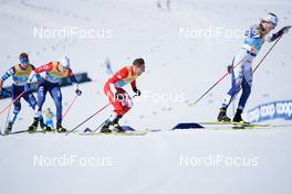 28.02.2021, Oberstdorf, Germany (GER): Andrew Young (GBR), Dominik Bury (POL), Oskar Svensson (SWE), (l-r)  - FIS nordic world ski championships cross-country, team sprint, Oberstdorf (GER). www.nordicfocus.com. © Modica/NordicFocus. Every downloaded picture is fee-liable.