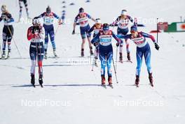 28.02.2021, Oberstdorf, Germany (GER): Tiril Udnes Weng (NOR), Nadine Faehndrich (SUI), Laurien Van Der Graaff (SUI), (l-r)  - FIS nordic world ski championships cross-country, team sprint, Oberstdorf (GER). www.nordicfocus.com. © Thibaut/NordicFocus. Every downloaded picture is fee-liable.