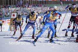 28.02.2021, Oberstdorf, Germany (GER): Jovian Hediger (SUI), Federico Pellegrino (ITA), (l-r)  - FIS nordic world ski championships cross-country, team sprint, Oberstdorf (GER). www.nordicfocus.com. © Thibaut/NordicFocus. Every downloaded picture is fee-liable.