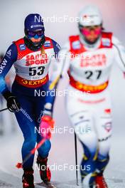 27.11.2021, Ruka, Finland (FIN): Laurien Van Der Graaff (SUI), Charlotte Kalla (SWE), (l-r)  - FIS world cup cross-country, 10km women, Ruka (FIN). www.nordicfocus.com. © Thibaut/NordicFocus. Every downloaded picture is fee-liable.