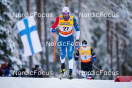27.11.2021, Ruka, Finland (FIN): Andrew Young (GBR), Dominik Bury (POL), (l-r)  - FIS world cup cross-country, 15km men, Ruka (FIN). www.nordicfocus.com. © Thibaut/NordicFocus. Every downloaded picture is fee-liable.