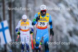 27.11.2021, Ruka, Finland (FIN): Fredrik Jonsson (SWE), Jean Marc Gaillard (FRA), (l-r)  - FIS world cup cross-country, 15km men, Ruka (FIN). www.nordicfocus.com. © Thibaut/NordicFocus. Every downloaded picture is fee-liable.