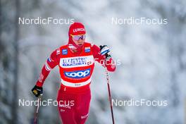 27.11.2021, Ruka, Finland (FIN): Alexander Bolshunov (RUS) - FIS world cup cross-country, 15km men, Ruka (FIN). www.nordicfocus.com. © Thibaut/NordicFocus. Every downloaded picture is fee-liable.