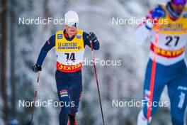 27.11.2021, Ruka, Finland (FIN): Mikayel Mikayelyan (ARM), Andrew Young (GBR), (l-r)  - FIS world cup cross-country, 15km men, Ruka (FIN). www.nordicfocus.com. © Thibaut/NordicFocus. Every downloaded picture is fee-liable.