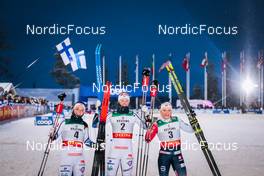 26.11.2021, Ruka, Finland (FIN): Johanna Hagstroem (SWE), Maja Dahlqvist (SWEI, Maiken Caspersen Falla (NOR) - FIS world cup cross-country, individual sprint, Ruka (FIN). www.nordicfocus.com. © Modica/NordicFocus. Every downloaded picture is fee-liable.