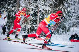 26.11.2021, Ruka, Finland (FIN): Gleb Retivykh (RUS), (l-r)  - FIS world cup cross-country, individual sprint, Ruka (FIN). www.nordicfocus.com. © Modica/NordicFocus. Every downloaded picture is fee-liable.