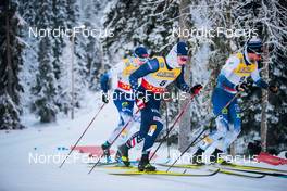 26.11.2021, Ruka, Finland (FIN): Niilo Moilanen (FIN), James Clinton Schoonmnaker (USA), Joni Maki (FIN), (l-r)  - FIS world cup cross-country, individual sprint, Ruka (FIN). www.nordicfocus.com. © Modica/NordicFocus. Every downloaded picture is fee-liable.