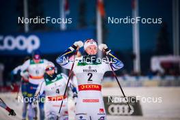 26.11.2021, Ruka, Finland (FIN): Johanna Matintalo (FIN), Johanna Hagstroem (SWE), Maja Dahlqvist (SWE), (l-r)  - FIS world cup cross-country, individual sprint, Ruka (FIN). www.nordicfocus.com. © Modica/NordicFocus. Every downloaded picture is fee-liable.