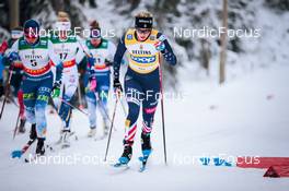 26.11.2021, Ruka, Finland (FIN): Krista Parmakoski (FIN), Frida Karlsson (SWE), Katri Lylynpera (FIN), Jessie Diggins (USA), (l-r)  - FIS world cup cross-country, individual sprint, Ruka (FIN). www.nordicfocus.com. © Modica/NordicFocus. Every downloaded picture is fee-liable.