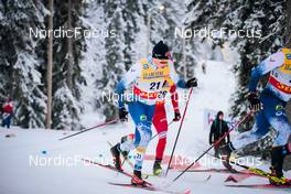 26.11.2021, Ruka, Finland (FIN): Juuso Haarala (FIN), Ivan Yakimushkin (RUS), (l-r)  - FIS world cup cross-country, individual sprint, Ruka (FIN). www.nordicfocus.com. © Modica/NordicFocus. Every downloaded picture is fee-liable.