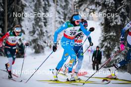 26.11.2021, Ruka, Finland (FIN): Mathilda Myhrvold (NOR), Caterina Ganz (ITA), Katri Lylynpera (FIN), (l-r)  - FIS world cup cross-country, individual sprint, Ruka (FIN). www.nordicfocus.com. © Modica/NordicFocus. Every downloaded picture is fee-liable.