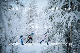 28.11.2021, Ruka, Finland (FIN): Francesco De Fabiani (ITA), Jonas Dobler (GER), (l-r)  - FIS world cup cross-country, pursuit men, Ruka (FIN). www.nordicfocus.com. © Modica/NordicFocus. Every downloaded picture is fee-liable.