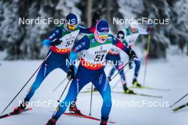 28.11.2021, Ruka, Finland (FIN): Candide Pralong (SUI), Jason Rueesch (SUI), (l-r)  - FIS world cup cross-country, pursuit men, Ruka (FIN). www.nordicfocus.com. © Modica/NordicFocus. Every downloaded picture is fee-liable.