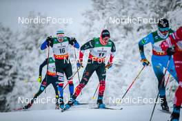28.11.2021, Ruka, Finland (FIN): Michal Novak (CZE), Antoine Cyr (CAN), (l-r)  - FIS world cup cross-country, pursuit men, Ruka (FIN). www.nordicfocus.com. © Modica/NordicFocus. Every downloaded picture is fee-liable.