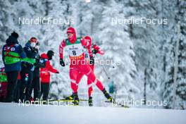 28.11.2021, Ruka, Finland (FIN): Ivan Yakimushkin (RUS), Ilia Semikov (RUS), (l-r)  - FIS world cup cross-country, pursuit men, Ruka (FIN). www.nordicfocus.com. © Modica/NordicFocus. Every downloaded picture is fee-liable.