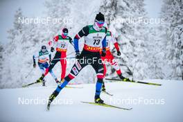 28.11.2021, Ruka, Finland (FIN): Masato Tanaka (JPN), Petr Knop (CZE), (l-r)  - FIS world cup cross-country, pursuit men, Ruka (FIN). www.nordicfocus.com. © Modica/NordicFocus. Every downloaded picture is fee-liable.