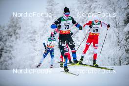 28.11.2021, Ruka, Finland (FIN): Petr Knop (CZE), Mateusz Haratyk (POL), (l-r)  - FIS world cup cross-country, pursuit men, Ruka (FIN). www.nordicfocus.com. © Modica/NordicFocus. Every downloaded picture is fee-liable.