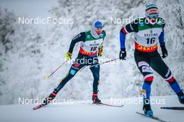 28.11.2021, Ruka, Finland (FIN): Lucas Boegl (GER), Michal Novak (CZE), (l-r)  - FIS world cup cross-country, pursuit men, Ruka (FIN). www.nordicfocus.com. © Modica/NordicFocus. Every downloaded picture is fee-liable.
