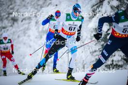 28.11.2021, Ruka, Finland (FIN): Mateusz Haratyk (POL), Martin Himma (EST), (l-r)  - FIS world cup cross-country, pursuit men, Ruka (FIN). www.nordicfocus.com. © Modica/NordicFocus. Every downloaded picture is fee-liable.