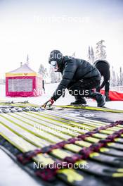 28.11.2021, Ruka, Finland (FIN): Swedish skimen with Fischer Ski   - FIS world cup cross-country, pursuit women, Ruka (FIN). www.nordicfocus.com. © Modica/NordicFocus. Every downloaded picture is fee-liable.