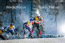 28.11.2021, Ruka, Finland (FIN): Eveliina Piippo (FIN), Sophia Laukli (USA), Cendrine Browne (CAN), (l-r)  - FIS world cup cross-country, pursuit women, Ruka (FIN). www.nordicfocus.com. © Modica/NordicFocus. Every downloaded picture is fee-liable.