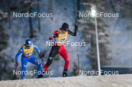 28.11.2021, Ruka, Finland (FIN): Caterina Ganz (ITA), Masako Ishida (JPN), (l-r)  - FIS world cup cross-country, pursuit women, Ruka (FIN). www.nordicfocus.com. © Modica/NordicFocus. Every downloaded picture is fee-liable.